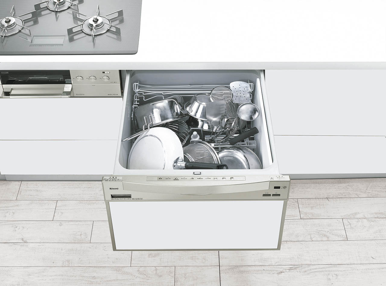 蔵 食洗機 リンナイ ビルトイン食器洗い乾燥機 RKW-601C-SV スライドフルオープン 幅60cm シルバー スチーム洗浄 ビルトイン型 食器洗浄 機